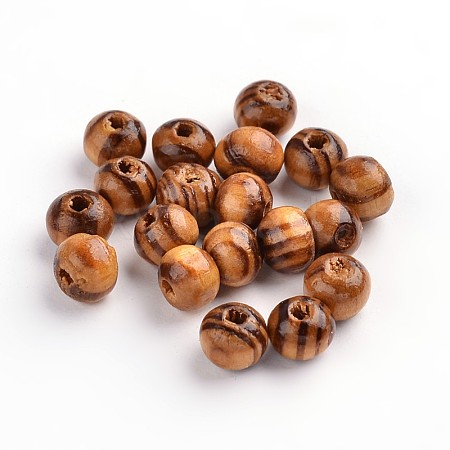 Round Natural Wood Beads WOOD-Q009-6mm-LF-1