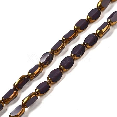 Electroplate Opaque Color Glass Beads Strands EGLA-Q127-A01-02F-1