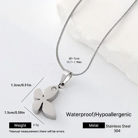 304 Stainless Steel Pendant Necklaces for Women DV7117-2-1