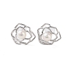 925 Sterling Silver Studs Earring EJEW-H002-19P-1