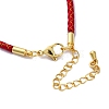 Polyester Cord Braided Bracelet Makings MAK-Z003-01G-01-3