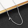 Tarnish Resistant 304 Stainless Steel Venetian Chain Necklace Making STAS-A028-N032P-1