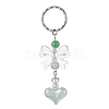 Acrylic Heart with Bowknot Keychains KEYC-JKC00612-2