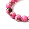 Dyed Natural Magnesite Beads Strands G-L617-D01-8mm-06-4