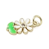 Brass Micro Pave Cubic Zirconia Charms KK-K368-04B-G-2