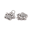 Rack Plating Brass Micro Pave Cubic Zirconia Charms X-KK-C008-36P-3