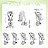 24Pcs Brass Clip-on Earring Findings FIND-SC0013-11P-2