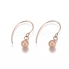 Ion Plating(IP) Ball 304 Stainless Steel Dangle Earrings EJEW-L215-54B-RG-1