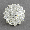 Shining Flower Alloy Grade A Crystal Rhinestone Slide Charms Beads RB-R008-07-1
