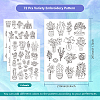 4 Sheets 11.6x8.2 Inch Stick and Stitch Embroidery Patterns DIY-WH0455-011-2
