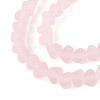 Frosted Transparent Glass Beads Strands GLAA-N016-4mm-10-3