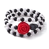 Round Acrylic Beaded Wrap Bracelets BJEW-JB10835-1