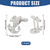 4 Pairs Alloy Cufflinks FIND-CA0011-40P-2