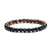 Round Natural Mixed Stone Beads Stretch Bracelets Set BJEW-JB07293-3