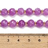 Dyed Imitation Jade Glass Beads Strands GL-Z001-02B-03-4