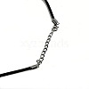 Hollow Curved Bar Zinc Alloy Pendant Necklace with Cords PR7469-3