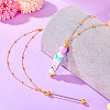 4Pcs Brass Round Ball Cable Chain Necklace Making NJEW-TAC0019-8
