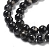 Natural Black Tourmaline Beads Strands G-Q031-A01-6mm-4