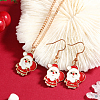 Christmas Theme Alloy Enamel Pendant Necklace & Dangle Earrings Set FN1321-1-1