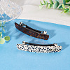 2Pcs 2 Colors Cellulose Acetate and Iron Hair Barrettes for Women Girl PHAR-TADJ0001-01B-5