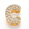 Brass Micro Pave Cubic Zirconia Charms KK-N254-217G-C-1