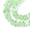 Electroplate Transparent Glass Beads Strands GLAA-N021-4mm-06-3