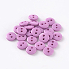 2-Hole Flat Round Resin Sewing Buttons for Costume Design BUTT-E119-18L-03-1