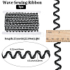 24.5~25 yards Two Tone Polyester Wave Lace Trim Ribbon OCOR-GF0004-35A-2
