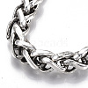 Men's Alloy Wheat Chain Bracelets X-BJEW-T014-07AS-4