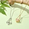 2Pcs 2 Style Brass Macrame Pouch Empty Stone Holder for Pendant Necklaces Making NJEW-JN04566-6