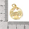 Brass Micro Pave Cubic Zirconia Pendants KK-P343-01C-G-3