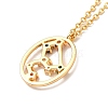 Colorful Cubic Zirconia Constellation Pendant Necklace NJEW-H166-01H-3