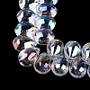 Electroplate Baking Paint Transparent Glass Beads Strands GL-N005-02A-C16-3