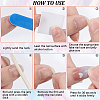 1 Bag ABS Plastic Mermaid Metallic Effect Press On False Nails MRMJ-CP0001-63-5