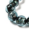 Handmade Dichroic Foil Glass Beads Strands DICH-U001-06H-3