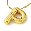 Ion Plating(IP) Initial Letter 304 Stainless Steel Pendant Necklaces NJEW-R265-05G-P-1