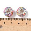 Transparent Resin Rondelle European Beads RESI-S023-07-3