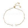 Brass Bar Link Chain Bracelet Making AJEW-JB01186-02-2