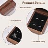 Wood Cuff-link Gift Storage Magnetic Boxes CON-WH0089-265A-4