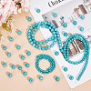 4 Strands 4 Styles Synthetic Turquoise Beads Strands G-AR0005-10-4