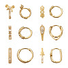 Yilisi 6Pairs 6 Styles Cubic Zirconia Hoop Earrings EJEW-YS0001-02-9