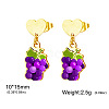 304 Stainless Steel Stud Dangle Earrings WG2FA29-08-1