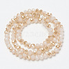 Electroplate Glass Beads Strands EGLA-A034-J10mm-K07-2