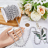 ABS Plastic Imitation Pearl Bead Chain KY-WH20006-09B-3