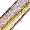 Transparent Electroplate Glass Beads Strands LS-EGLA-S056-4mm-15-4