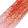 Transparent Glass Bead Strands GLAA-H023-02K-2