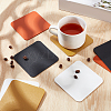 8Pcs 4 Colors PU Leather Cup Mats AJEW-GA0007-74-5
