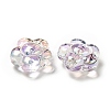 UV Plating Rainbow Iridescent Transparent Acrylic Beads X-OACR-C007-11-5