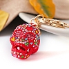 Alloy Rhinestone Skull Pendants Keychain PW-WG6EDB8-01-1