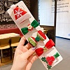 Christmas Theme Cloth Felt Fabric Alligator Hair Clip OHAR-R100-01D-1